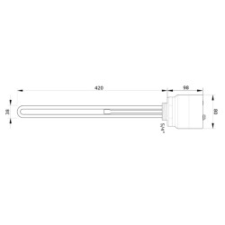 GRZAŁKA TERMY 2000W 5/4" Z TERMOST.