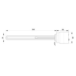 GRZAŁKA TERMY 1500W 6/4" Z TERMOST.