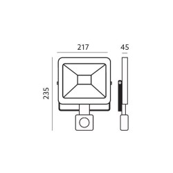 REFLEKTOR LED 50W Z CZ. RU. B. ZIMNA
