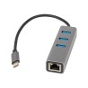KARTA SIECIOWA USB-C RJ45+3XUSB KABEL