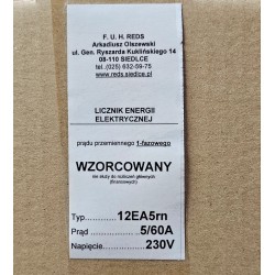 LICZNIK 1-FAZ 5/60A ELEKTRONICZNY